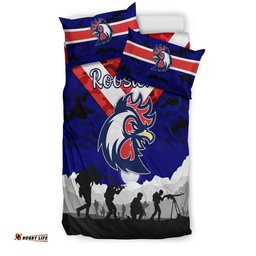 Sydney Roosters ANZAC 2022 Bedding Set Simple Style Blue