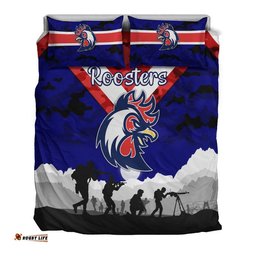 Sydney Roosters ANZAC 2022 Bedding Set Simple Style Blue