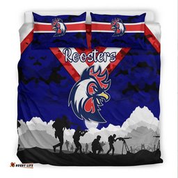 Sydney Roosters ANZAC 2022 Bedding Set Simple Style Blue