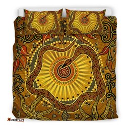 Bedding Set Australian Aboriginal Snake Rainbow Serpent