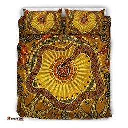 Bedding Set Australian Aboriginal Snake Rainbow Serpent