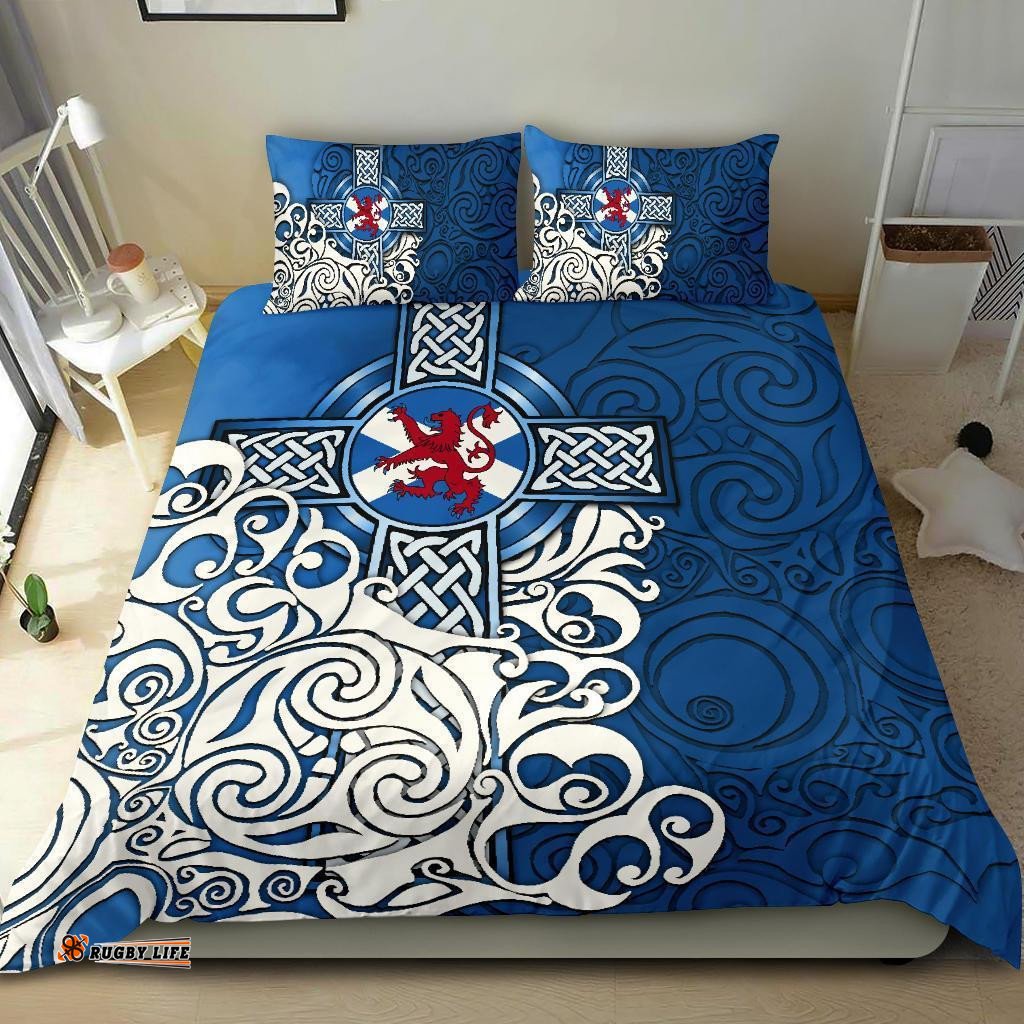 Scotland Celtic Bedding Set Scottish Flag and Lion
