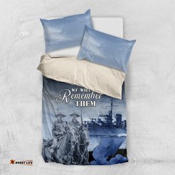 New Zealand ANZAC Day Bedding Set HMNZS Achilles We Will Remember Them
