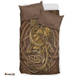 Celtic Vintage Dragon With Knot Bedding Set