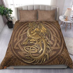 Celtic Vintage Dragon With Knot Bedding Set