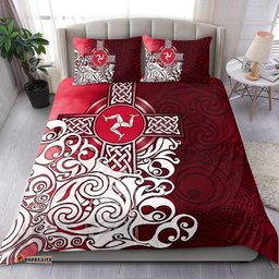Celtic Bedding Set Isle Of Man Flag With Celtic Cross