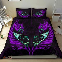 New Zealand Bedding Set Manaia Paua Fern Wing Violet