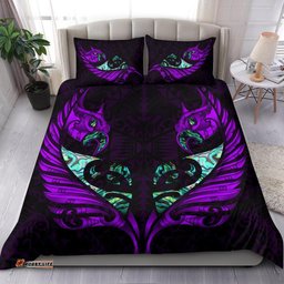 New Zealand Bedding Set Manaia Paua Fern Wing Violet