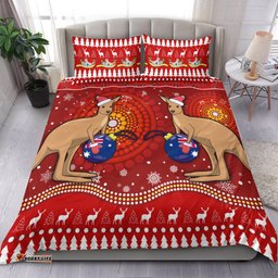 Australia Christmas Bedding Set Aboriginal Kangaroo