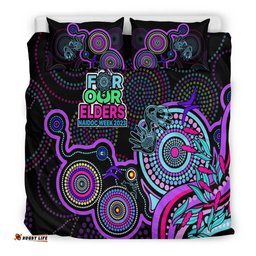 NAIDOC Week 2023 Bedding Set Indigenous Tribal Ver.02 Purple