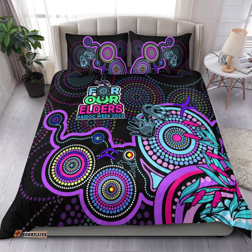 NAIDOC Week 2023 Bedding Set Indigenous Tribal Ver.02 Purple