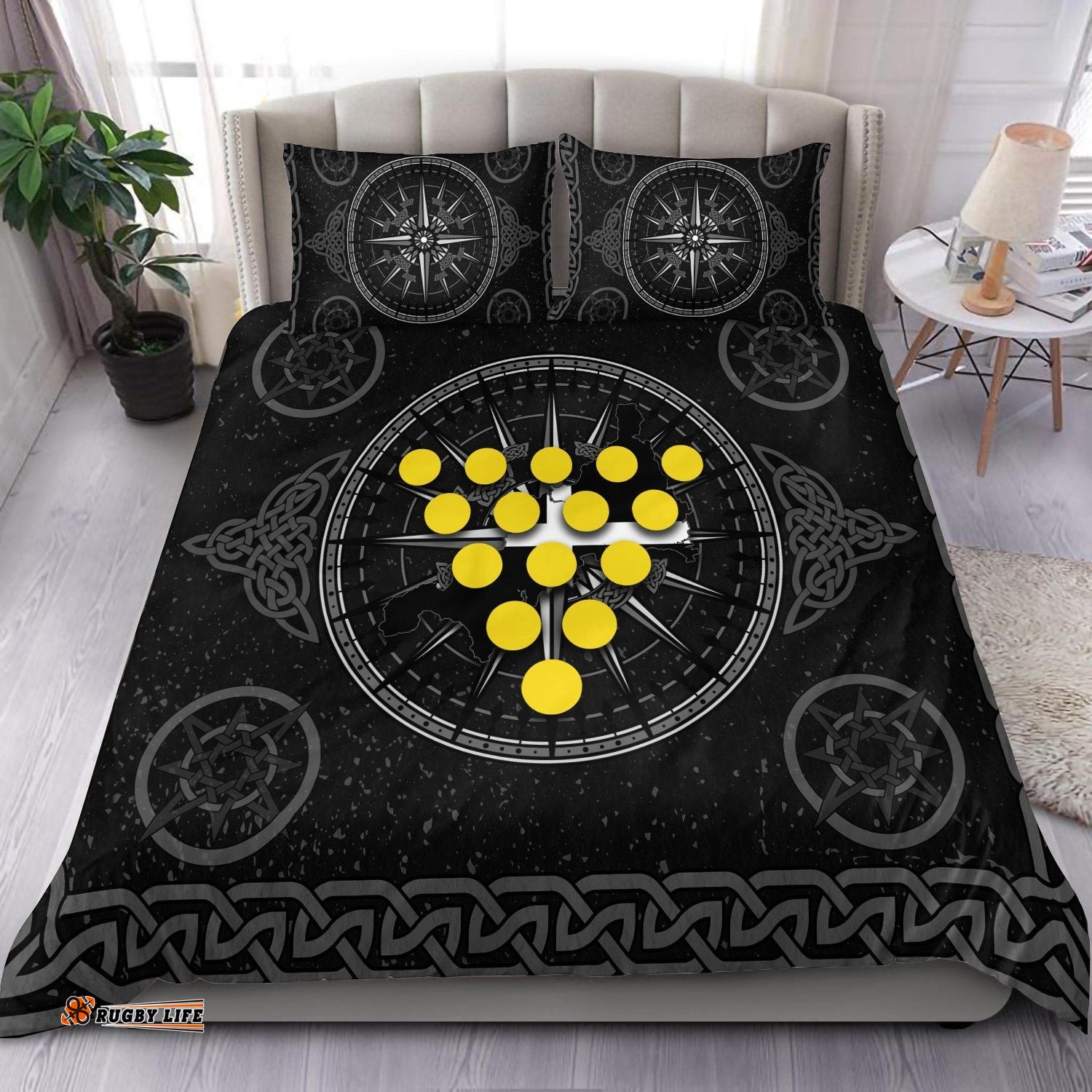 Cornwall Celtic Bedding Set Celtic Compass With Cornish Symbols