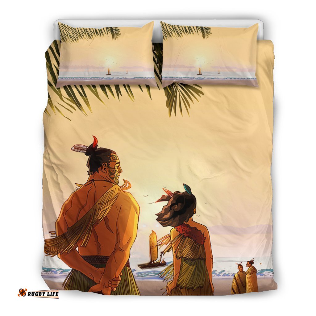 Maori People With Beach Bedding Set