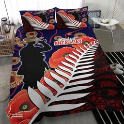 ANZAC Day Fern and Poppy Bedding Set