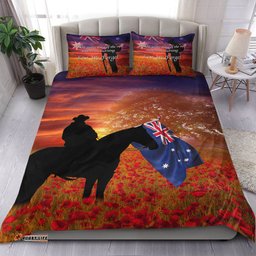 Australia Lest We Forget Light Horse Silhouette Bedding Set