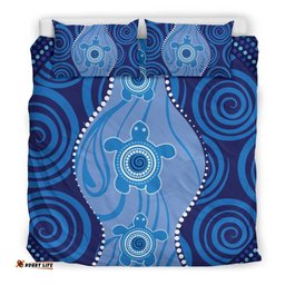 Australia Aboriginal Bedding Set Aboriginal Dot Art Painting With Turtle