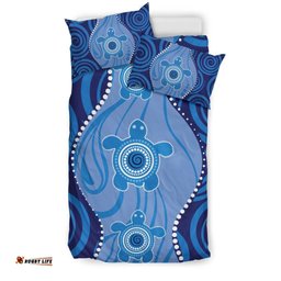 Australia Aboriginal Bedding Set Aboriginal Dot Art Painting With Turtle