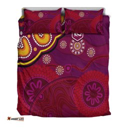 Queensland Maroons Aboriginal Bedding Set Indigenous Vibes