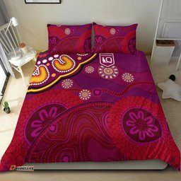 Queensland Maroons Aboriginal Bedding Set Indigenous Vibes
