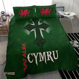 Wales Bedding Set Wales Cymru Celtic Cross