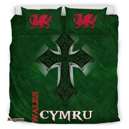 Wales Bedding Set Wales Cymru Celtic Cross