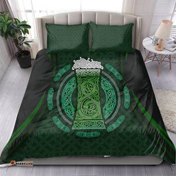 Beer Cup Pattern And Celtic Circle Green Bedding Set TS04