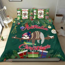 Australia Christmas Bedding Set Green Merry Christmas