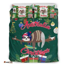 Australia Christmas Bedding Set Green Merry Christmas