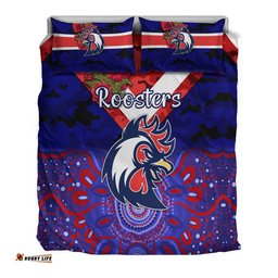 Sydney Roosters ANZAC 2022 Bedding Set Indigenous Vibes Blue