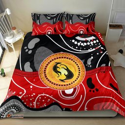 Aboriginal Flag Style Dot Art And Abstract Kangaroo Bedding Set TS04