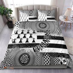 Celtic Brittany Bedding Set Brittany Flag With Celtic Triskelion