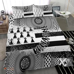 Celtic Brittany Bedding Set Brittany Flag With Celtic Triskelion