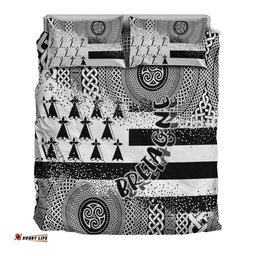 Celtic Brittany Bedding Set Brittany Flag With Celtic Triskelion