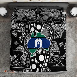 Torest Trait Islands Map Mix Aboriginal Pattern Bedding Set TS04