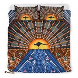Aboriginal Bedding Sets, Kangaroo Sun Dot Painting