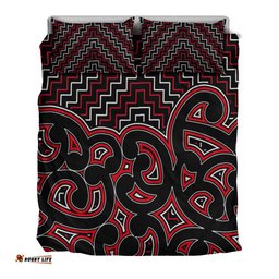 New Zealand Bedding Set Maori Graphic Tee patterns Red