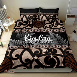 Kia Ora New Zealand Bedding Set Aotearoa Proud Maori With Silver Fern