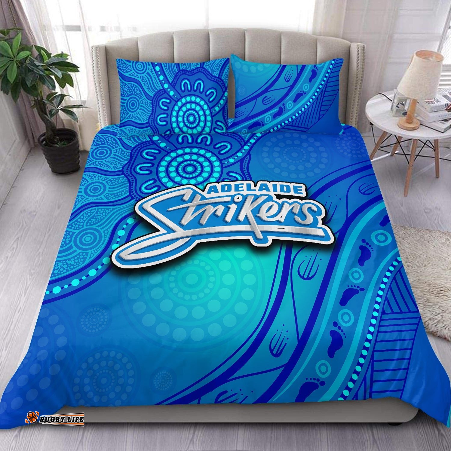 Adelaide Strikers Aboriginal Dot Painting Bedding Set LT20