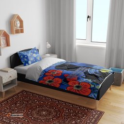 Remember Them ANZAC day Bedding Set Soldier In Starry Night Oil Paint Style