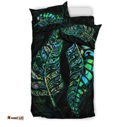 New Zealand Silver Fern Couple Bedding Set Paua Shell