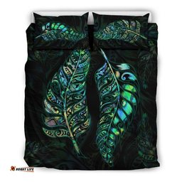 New Zealand Silver Fern Couple Bedding Set Paua Shell