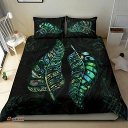 New Zealand Silver Fern Couple Bedding Set Paua Shell