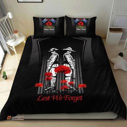 Custom ANZAC Remembrance Day Lest We Forget Bedding Set