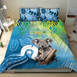 Vivid Minimal Koala NAIDOC 2024 Bedding Set Aboriginal Art Style