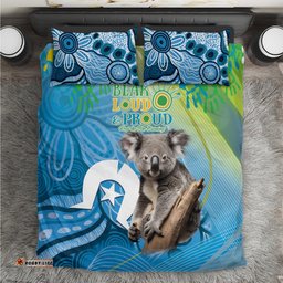 Vivid Minimal Koala NAIDOC 2024 Bedding Set Aboriginal Art Style