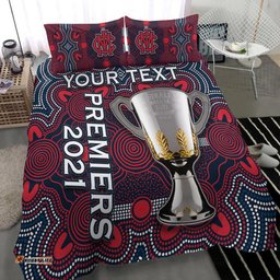 Custom Personalised Demons Indigenous Bedding Set Premiers 2021 Champion