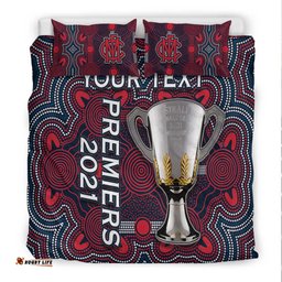 Custom Personalised Demons Indigenous Bedding Set Premiers 2021 Champion