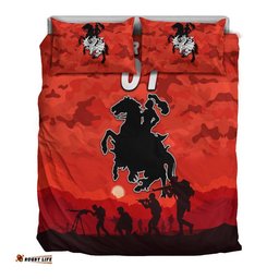 Custom Personalised St. George Illawarra Dragons ANZAC 2022 Bedding Set Simple Style Red