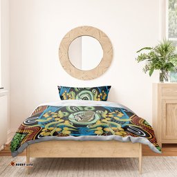 Baby in the Womb Bedding Set Aboriginal Art Style