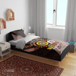 Fire Burning Together NAIDOC 2024 Bedding Set Indigenous Art